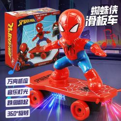 特技翻滚滑板车灯光音乐电动男孩益智玩具蜘蛛侠儿童