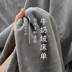 PRO-LOVE 秋冬季牛奶绒床单单件加厚加绒珊瑚绒毛绒被单法兰绒学生宿舍单人