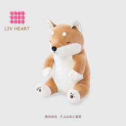 LIV HEART呼噜学院 坐姿柴犬抱枕玩偶巴哥犬毛绒玩具公仔陪伴礼物