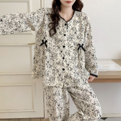 维雨夏季薄款月子服纯棉100%全棉孕妇睡衣夏天孕期专用哺乳家居服