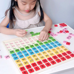 儿童数学教具百数板加减法学具盒小学一年级1到100数字板益智玩具