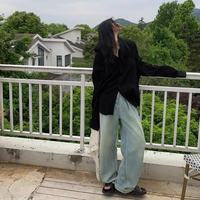 孕妇阔腿裤子春夏薄款时尚月光蓝外穿宽松显瘦垂感休闲百搭外穿