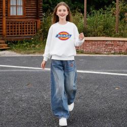 Dickies 儿童秋季套装洋气时髦基础圆领上衣弯刀裤两件套