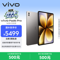 vivo Pad6 Pro 13.2英寸 平板电脑（第五代骁龙8 至尊版、16GB、512GB、WiFi版、自在灰）