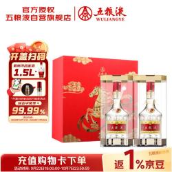 五粮液 普五 第八代 52%vol 浓香型白酒 500ml*2瓶 马年礼盒装