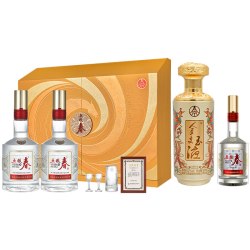 五粮浓香 五粮春52度纪念生肖礼盒588ml*2瓶+金支玉液52度500ml 浓香型白酒