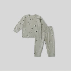巴厘小猪 纯棉儿童家居服套装 青山熊影 90cm