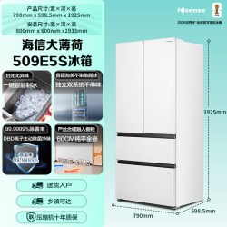 海信 大薄荷2.0系列 BCD-509E5SFZSD 风冷法式门冰箱 509L 星熠灰