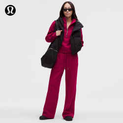 lululemon 丨Scuba 女士中腰阔腿运动裤*拉绒*亚洲版型 LW5GX8A 浆果朗姆红 M
