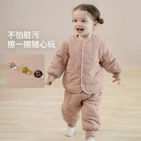 巴厘小猪 儿童棉服套装 夹棉棉袄+棉裤2件套