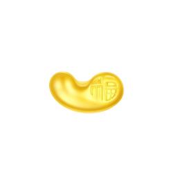 周大福 小金豆福豆足金黄金转运珠配绳