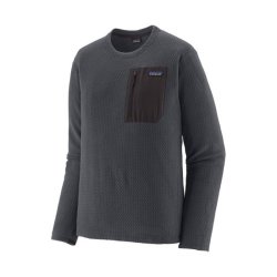 Patagonia 自营欧洲直邮PATAGONIA R1 AIR男士灰蓝色再生聚酯拉链抓绒衣
