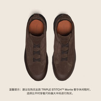 杰尼亚 Triple Stitch™ Monte 皮革配绒面革 深棕色 42 男鞋