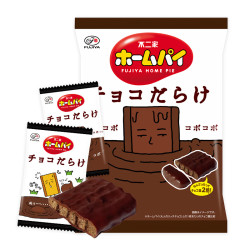 不二家 巧克力派袋装11枚115g 日本进口家庭分享装休闲零食