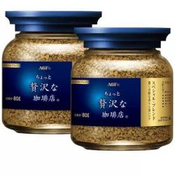 AGF 蓝金罐 速溶黑咖啡 冻干 美式提神  80g 瓶装 2瓶