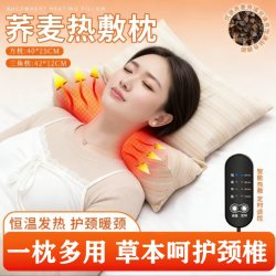 荞麦热敷枕家用护颈椎助睡眠牵引枕成人可拆卸组合枕芯三角颈椎枕