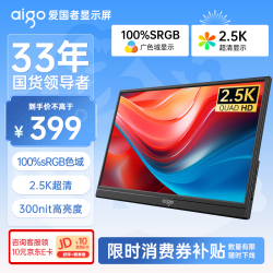 爱国者 T14P1960 2.5K高分屏 黑色 14英寸 便携显示器