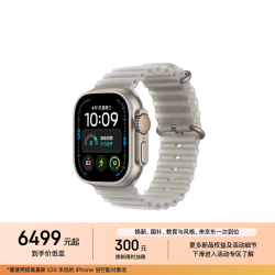 Apple Watch Ultra 4 GPS+蜂窝网络 智能手表 49mm  原色钛金属表壳 海洋表带