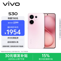 vivo S30 AI手机 桃桃粉 12GB+256GB