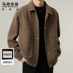 马克华菲 外套男冬季商务休闲夹克男士上衣服潮牌轻熟风男装 浅驼色 XL