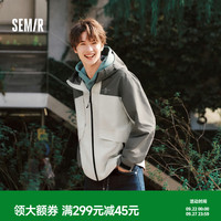 森马 中国国家地理嘉绒系列夹克 灰白色调00321 L