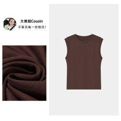 D.cousin 大表姐 韩版无袖T恤女百搭宽松 漏背设计27951