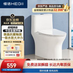恒洁 DCF0300PT-305 虹吸式坐便器 305mm坑距