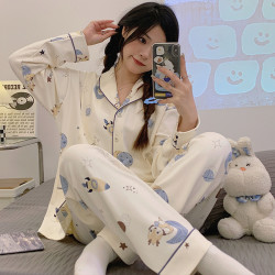 熊猫皇后 棉质月子服春秋产后孕妇睡衣夏季薄款哺乳产妇出院服可外穿家居服