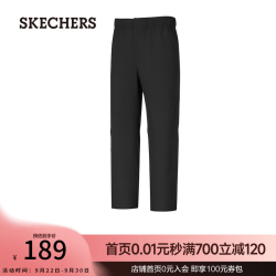 斯凯奇 P226M282 透气凉感 碳黑 XL 男士休闲裤