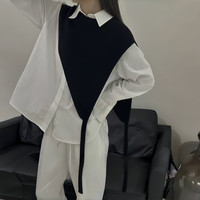 2024秋冬新款斜肩女披肩高级感复古小众设计三角针织披肩叠穿马甲