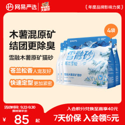 网易严选 雪融木薯原矿砂 除臭无尘快速结团 2.5kg*4 猫砂