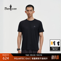 比音勒芬 轻量防晒POLARTEC 07黑色 XL 男士T恤