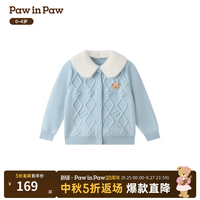 Paw in Paw 女宝宝卡通小熊针织开衫 蓝色 100cm