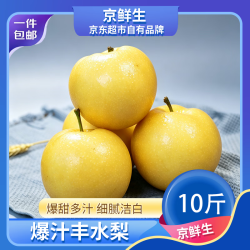 京鲜生 河北爆汁丰水梨 净重10斤 单果250g+ 生鲜水果 源头直发