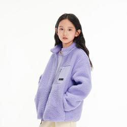巴拉巴拉 童装男童外套儿童2024秋冬装女童摇粒绒上衣拼接撞色208424105212