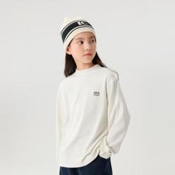 巴拉巴拉 儿童长袖T恤男童宽松套头上衣冬季保暖百搭打底衫女童t恤上衣