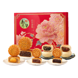 华美 感恩月 广式苏式月饼礼盒 680g 11饼6味