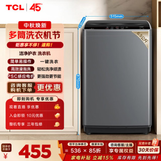 TCL XQB60-D01 定频波轮洗衣机 6kg 亮灰色