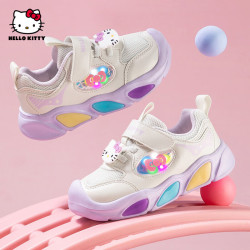 Hello Kitty 儿童学步鞋发光闪灯小童机能鞋轻便软底幼儿园女童宝宝鞋