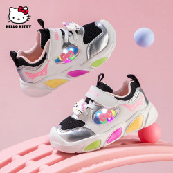 Hello Kitty 儿童学步鞋发光闪灯小童机能鞋轻便软底幼儿园女童宝宝鞋