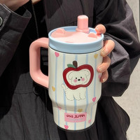 水杯保温杯冰霸杯大容量女生2026新款陶瓷内胆保冷巨无霸吸管杯子