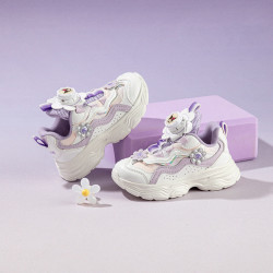 Hello Kitty 童鞋女童运动鞋库洛米儿童卡通旋纽扣老爹鞋2026秋季休闲跑步鞋
