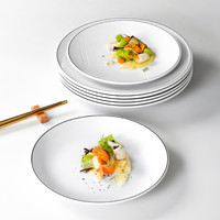 密胺菜盘仿瓷餐具圆盘商用餐厅圆形火锅餐盘凉菜网红盘子菜碟饭店