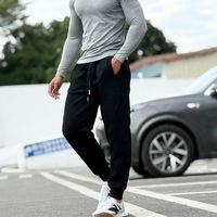 2024秋冬休闲潮流运动裤男士跑步训练健身百搭束脚休闲裤九分长裤