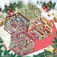 森游3.0圣诞微缩场景DIY解压手工3D造景贴纸女孩节日礼物儿童玩具