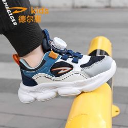 德尔惠 2026童鞋秋季新款男童防滑运动鞋舒适透气网面中大童儿童