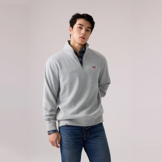 88VIP：Levi's 26年秋季新款男士美式复古立领加绒针织休闲卫衣