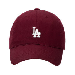 MLB 美职棒（MLB）帽子 男帽女帽软顶刺绣棒球帽休闲运动鸭舌帽3ACP66/77 洛杉矶道奇队/酒红色/77 F