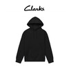 Clarks 纯色连帽卫衣男女简约休闲套头上衣黑灰蓝日常宽松帽衫