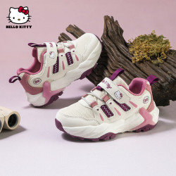 Hello Kitty 童鞋女童运动鞋2026秋季儿童鞋子中大童网面鞋复古女孩老爹鞋 米/粉